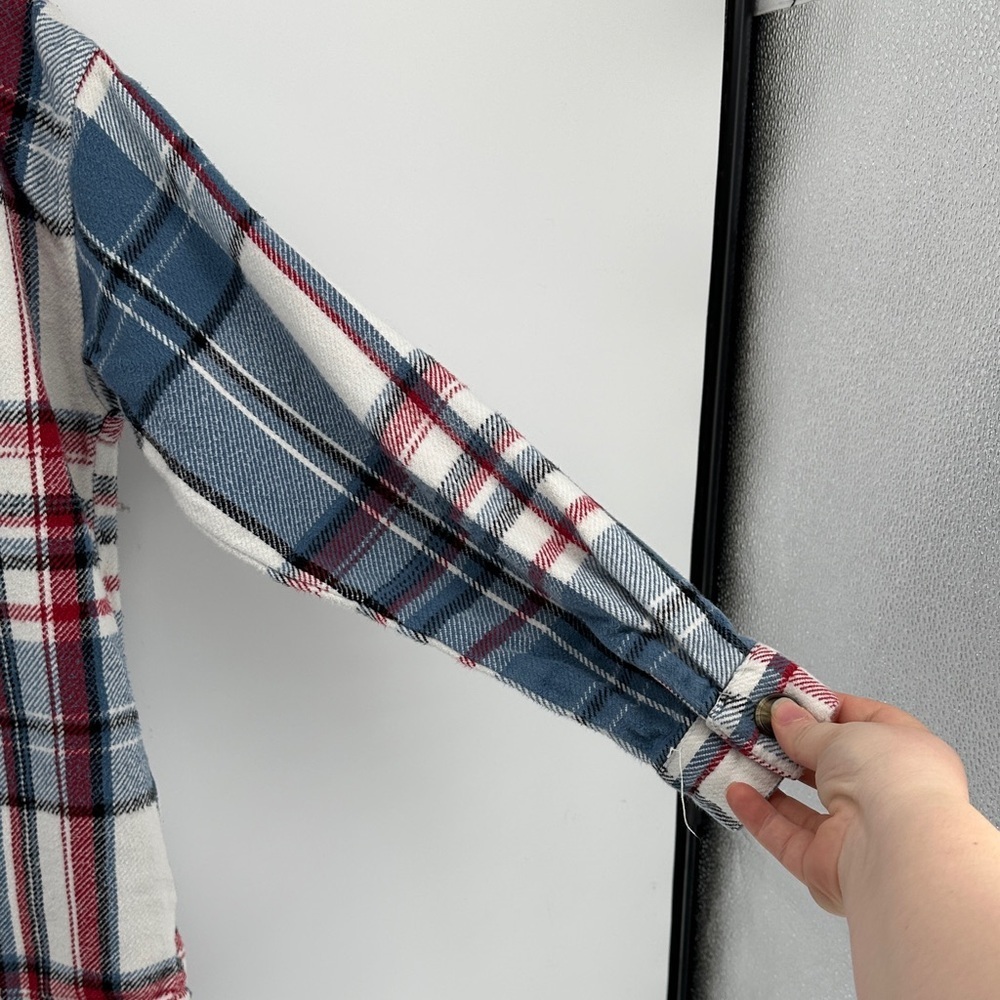 Maurices Red and Blue Plaid Shirt - Picture 9 of 14